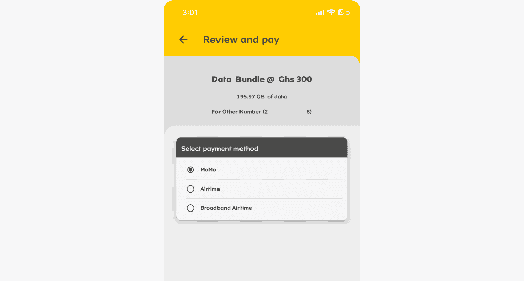 mtn broadband payment methods on mymtn app