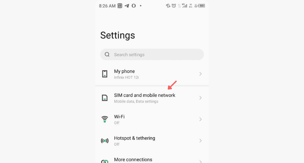 android phone settings