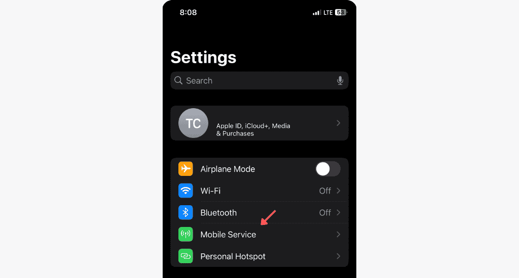 ios settings