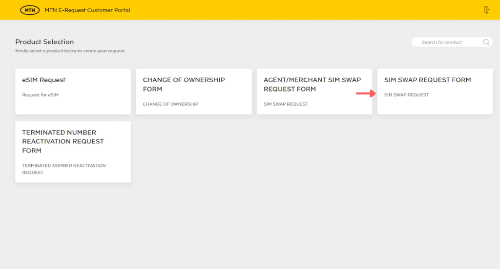 mtn ghana sim swap request form