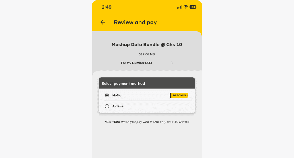 mtn mashup in-app payment options