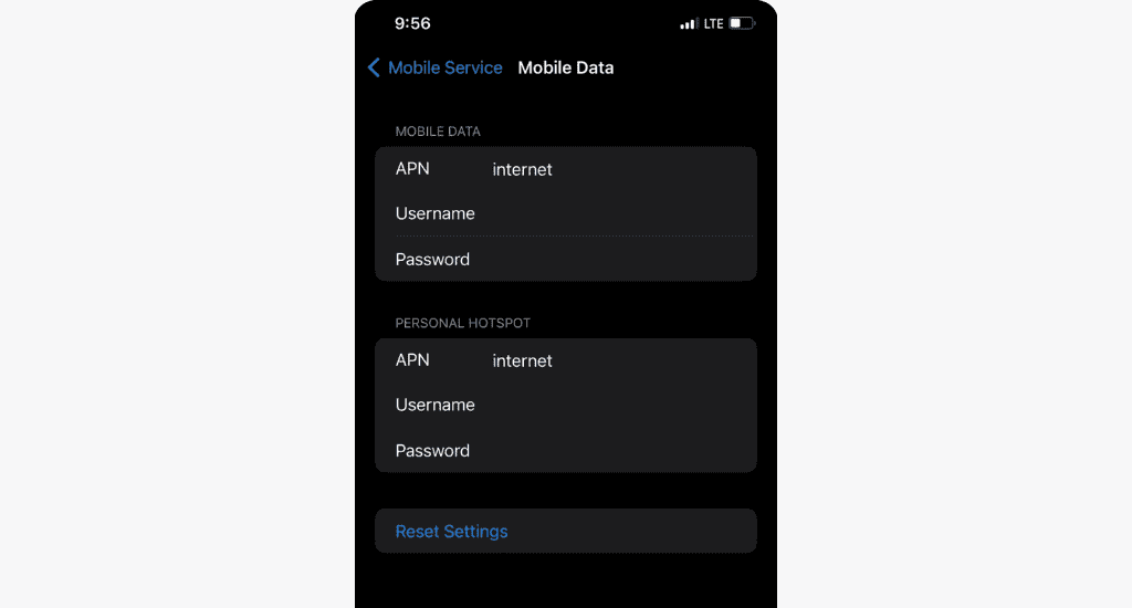 iphone mtn apn settings