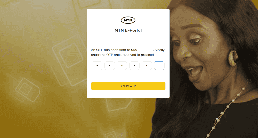 verify mtn eportal otp