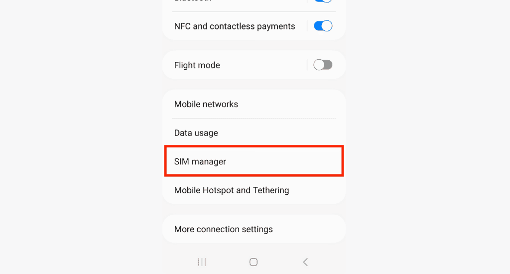 android sim manager