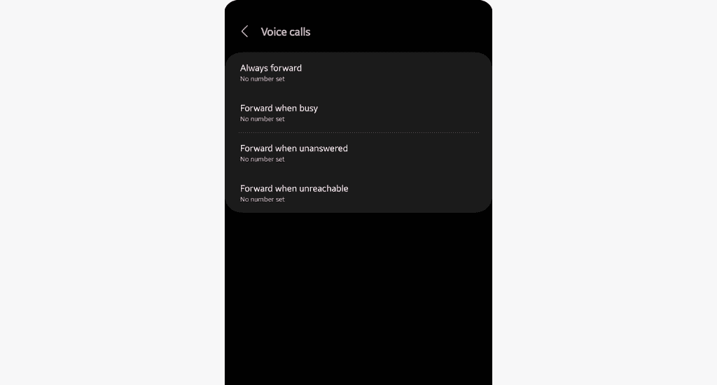 android call divert conditions