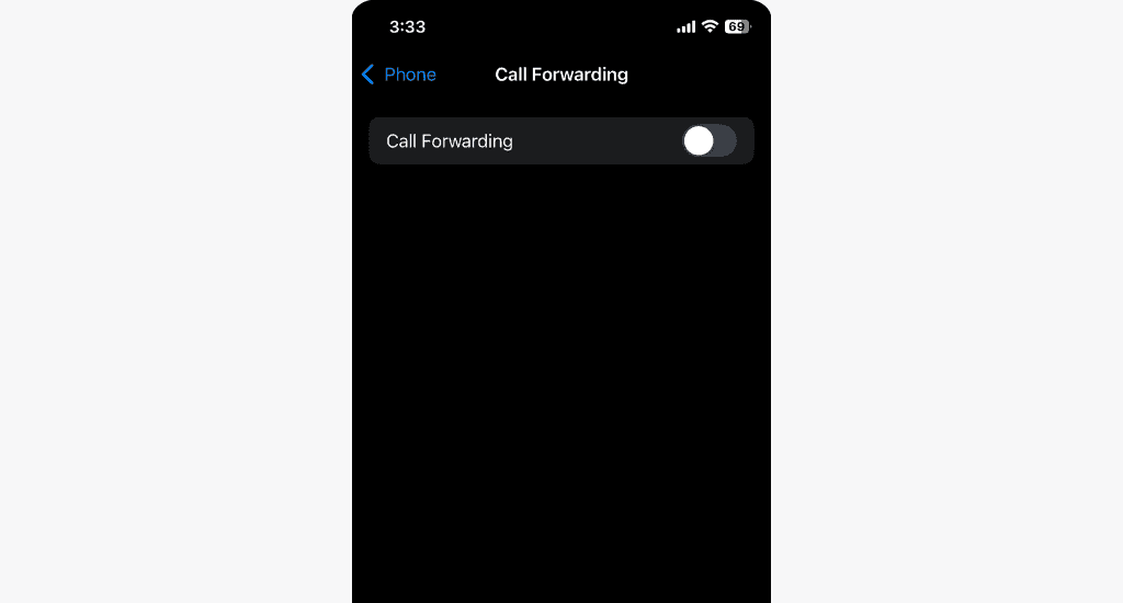 call forwarding disabled ios