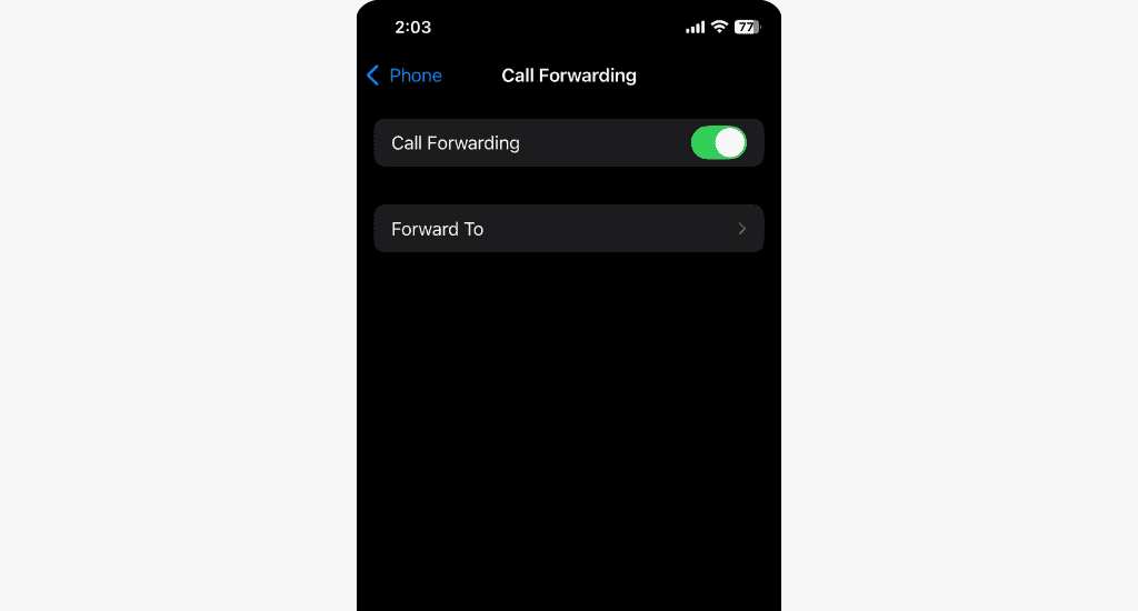 enable call forwarding ios