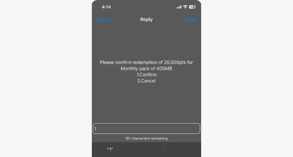 confirm mtn rewards point redemption