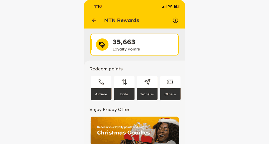 redeem points mymtn app