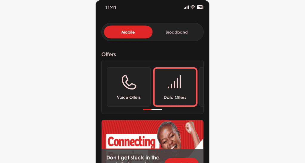 telecel data offers on app