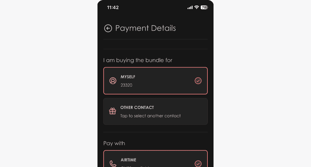 telecel data payment details