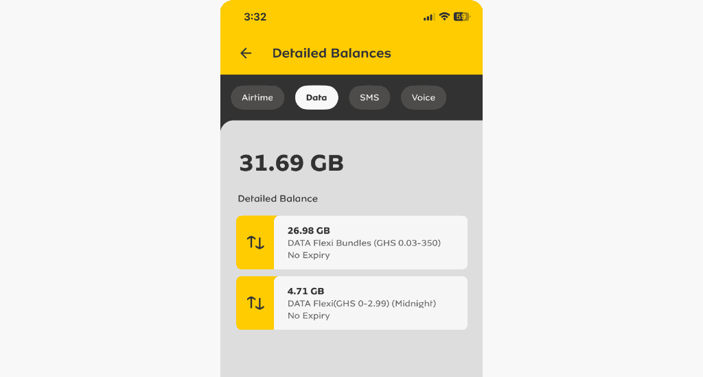 mymtn app detailed balances