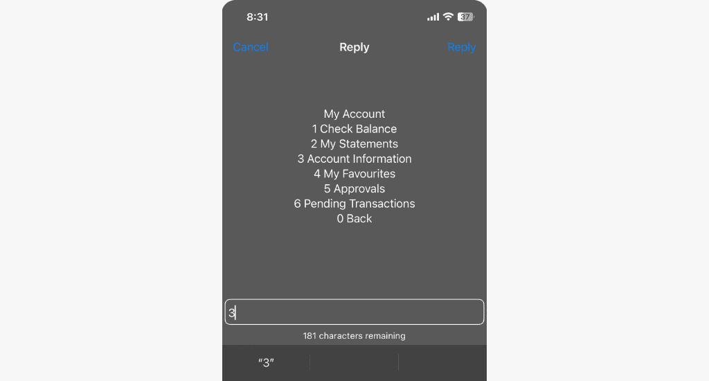 t-cash my account options