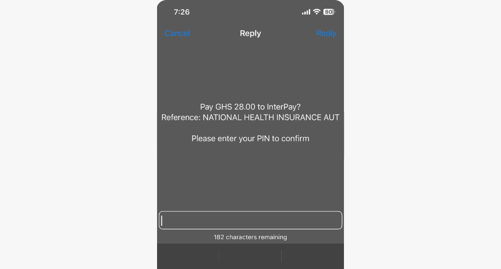 enter momo pin to approve transaction