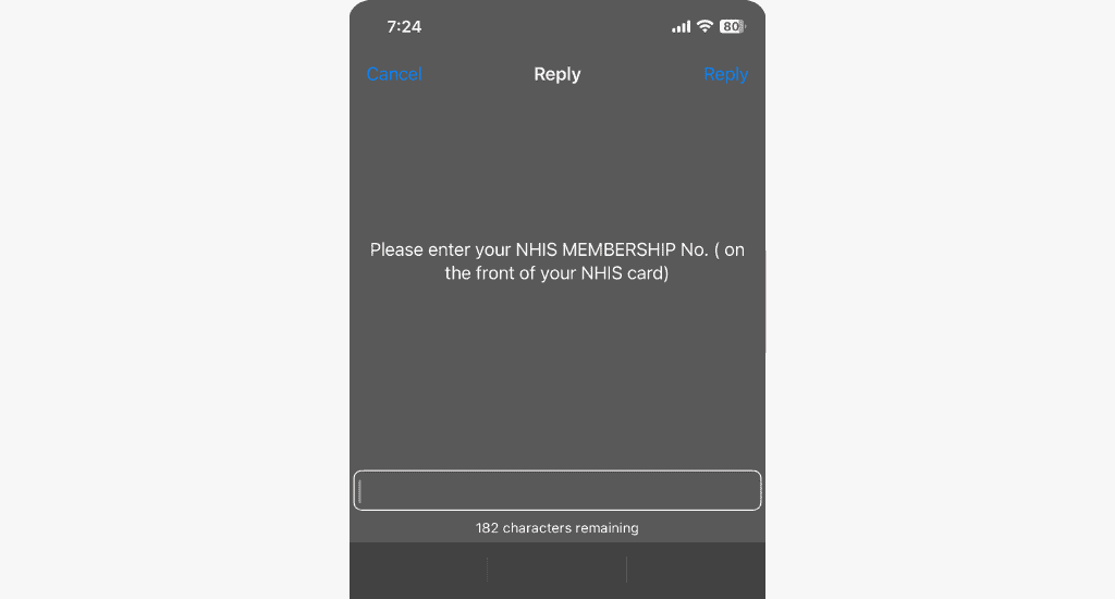 enter nhis membership number