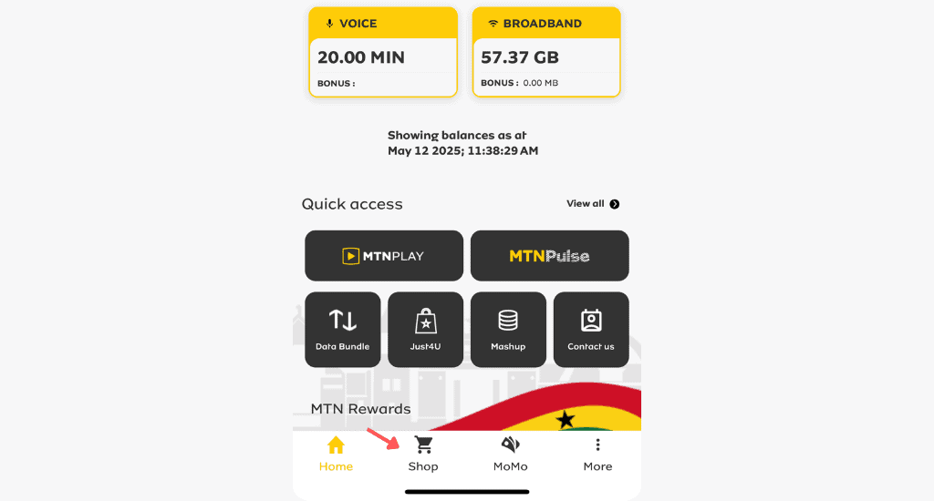 mymtn app homepage