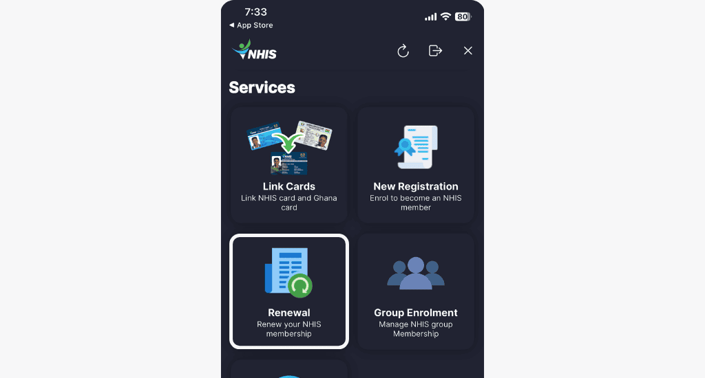 nhis app services