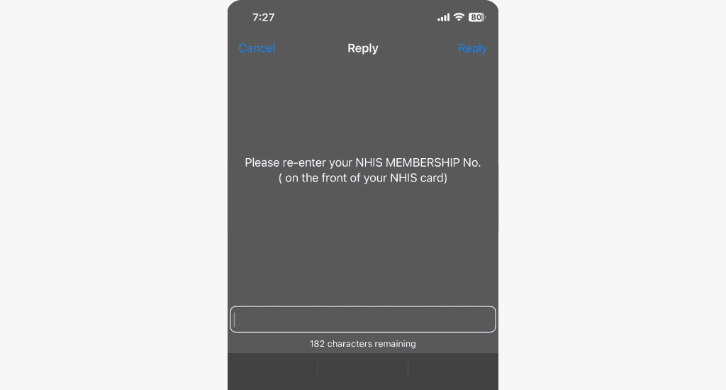 re-enter nhis membership number