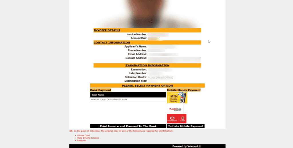 waec attestation invoice