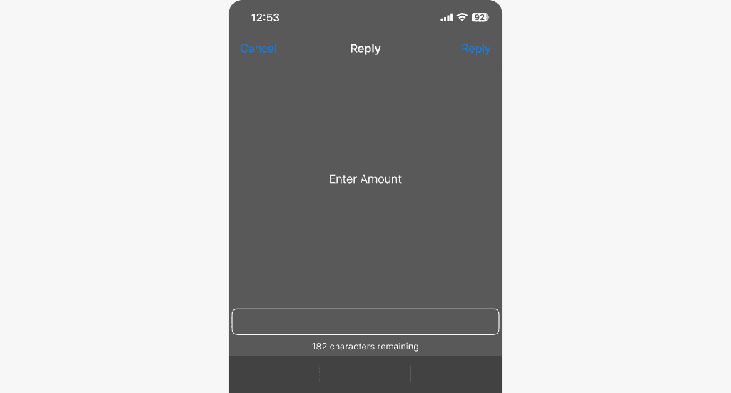 enter amount