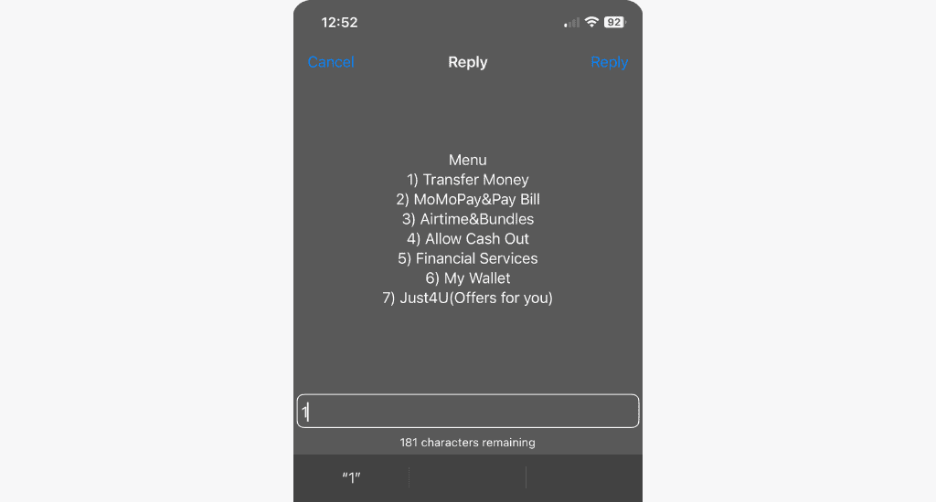 mtn momo menu