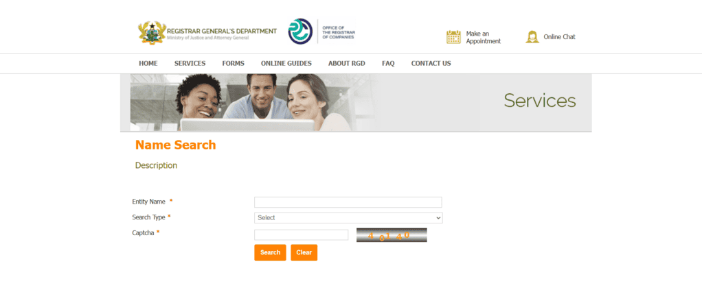rgd business name search form